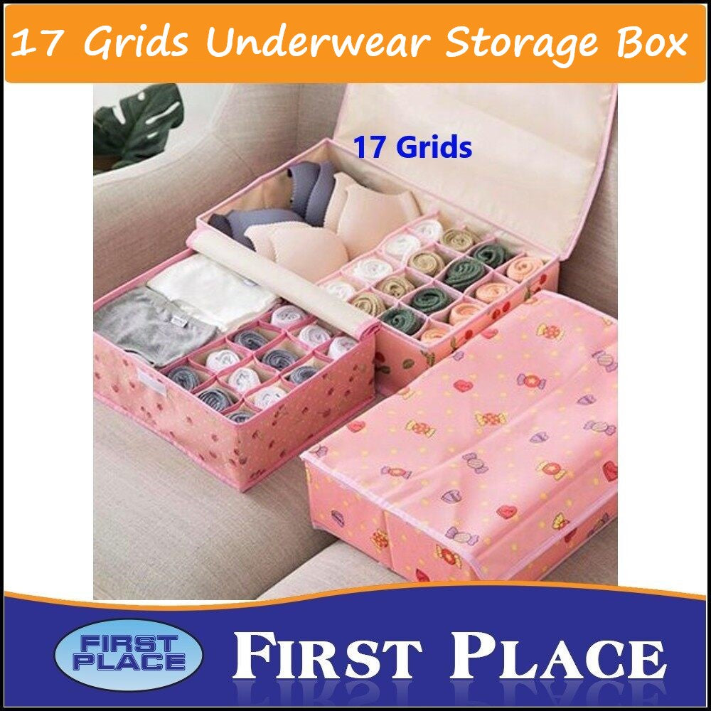 17 Grids Underwear Storage Box