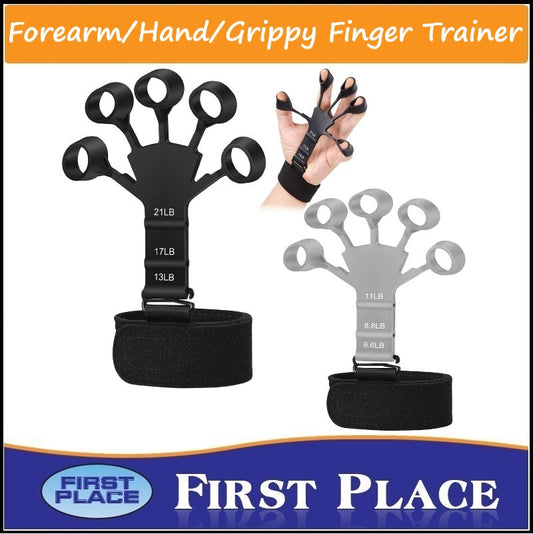 Finger Extensor Exerciser, Hand Trainer Finger Trainer, Adjustable Hand Trainer, Forearm Trainer, Silicone Grippy Finger Trainer(First Place)