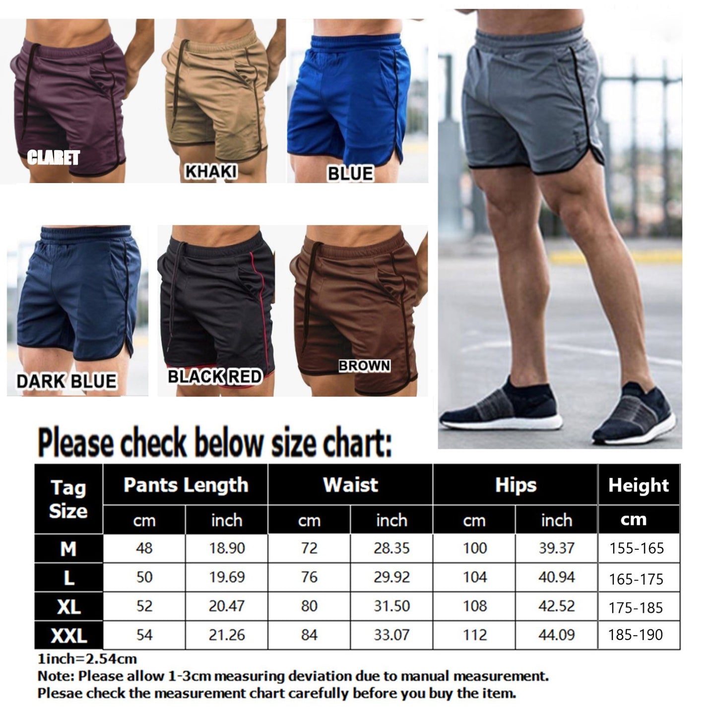 Men Fitness Sport Shorts Pants / Gym Workout Quick Dry Training Running Shorts