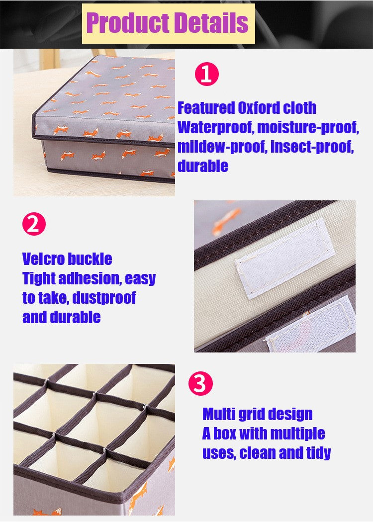 17 Grids Underwear Storage Box