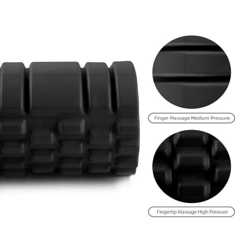 33cm x 14cm Solid Core Yoga Column/Textured Massage Foam Roller
