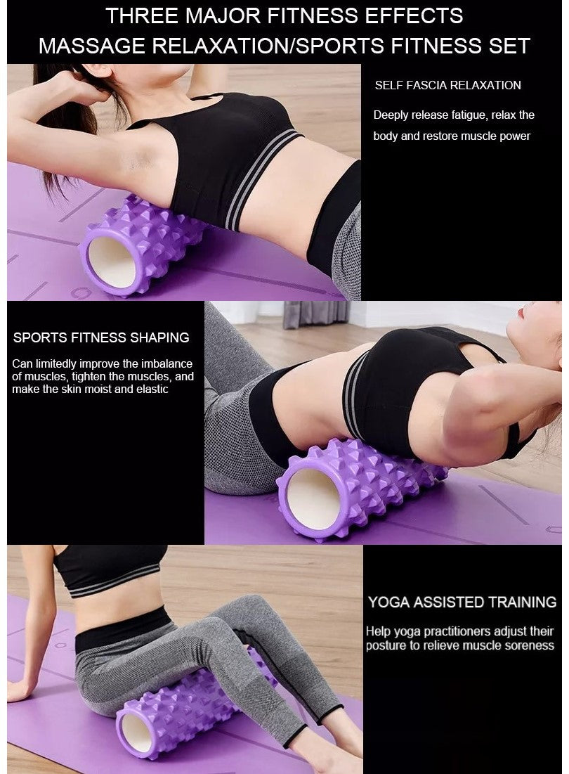 45cmx 14 cm Hollow Wolf Tooth Yoga Column / EVA Foam Roller