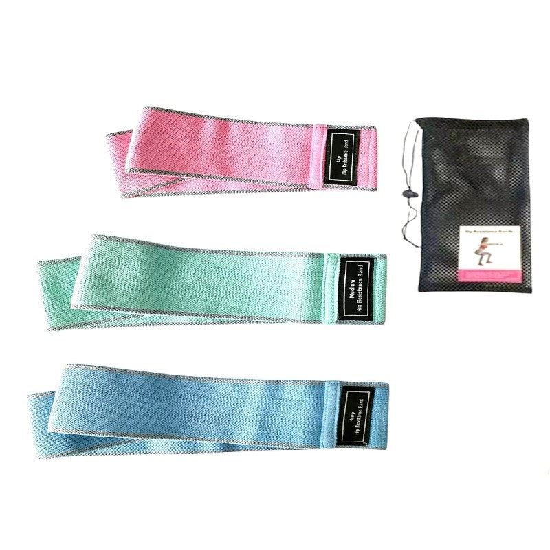 3pcs Hip Resistance Bands Set ,Style B (Different length, Different resistance value)
