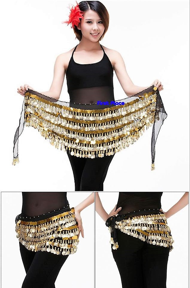 5 Rows Belly Dance Hip Scarves