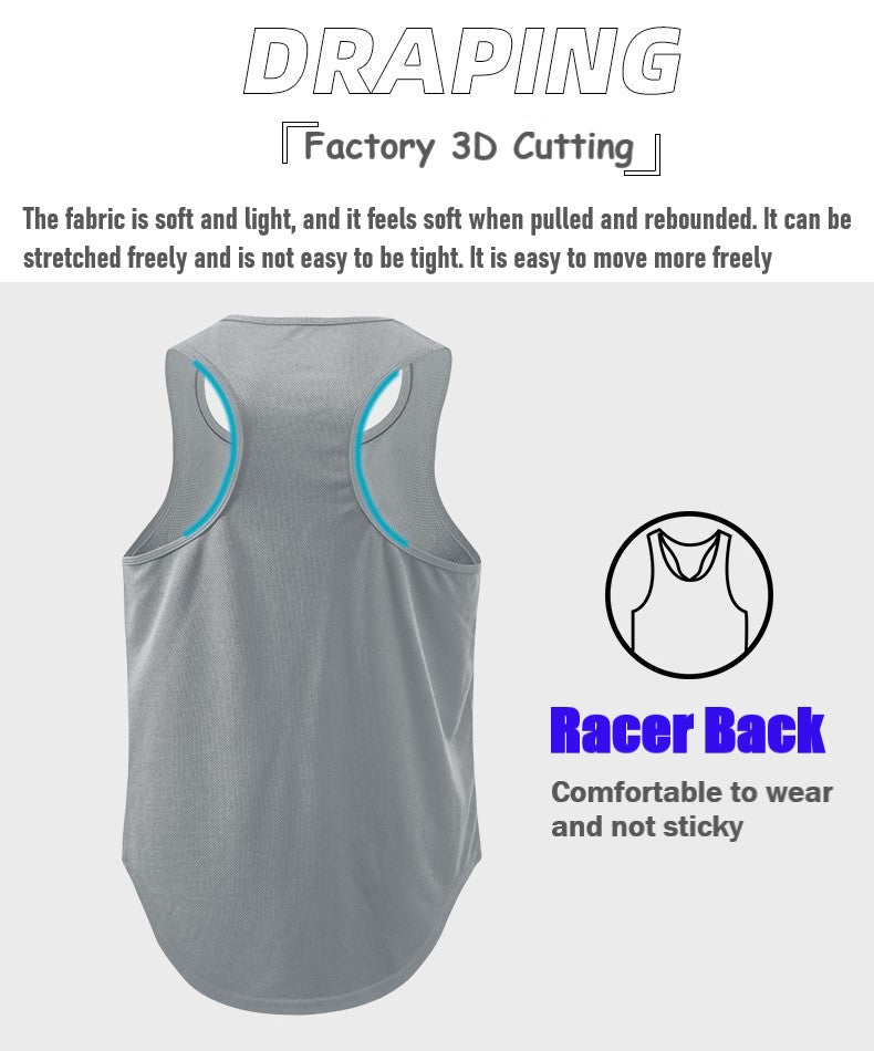 Men Gym Workout Tank Top, Body Building Shirt, Men Singlet Sleeveless Shirt