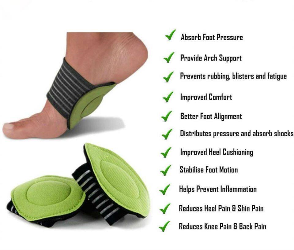 Cushioned Arch Supports /Orthopedic Shoe Cushion, Massager Sock Pads for Arch and Foot Support, Bunion Corrector Sandals