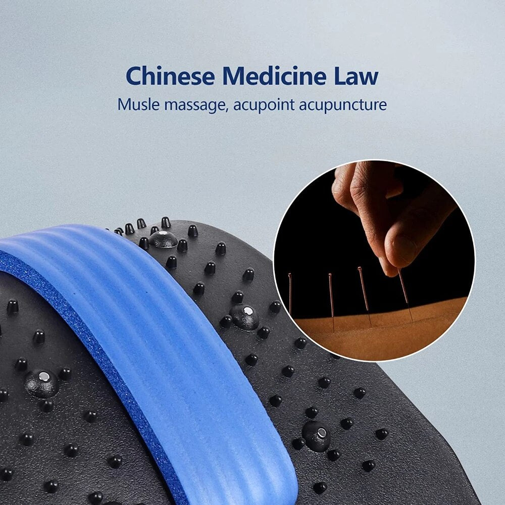 4 Levels Adjustable Back Stretcher with Magnetic Beads, Portable Back Stretcher, Lumbar Stretcher, Back Stretcher , Back Massage Support