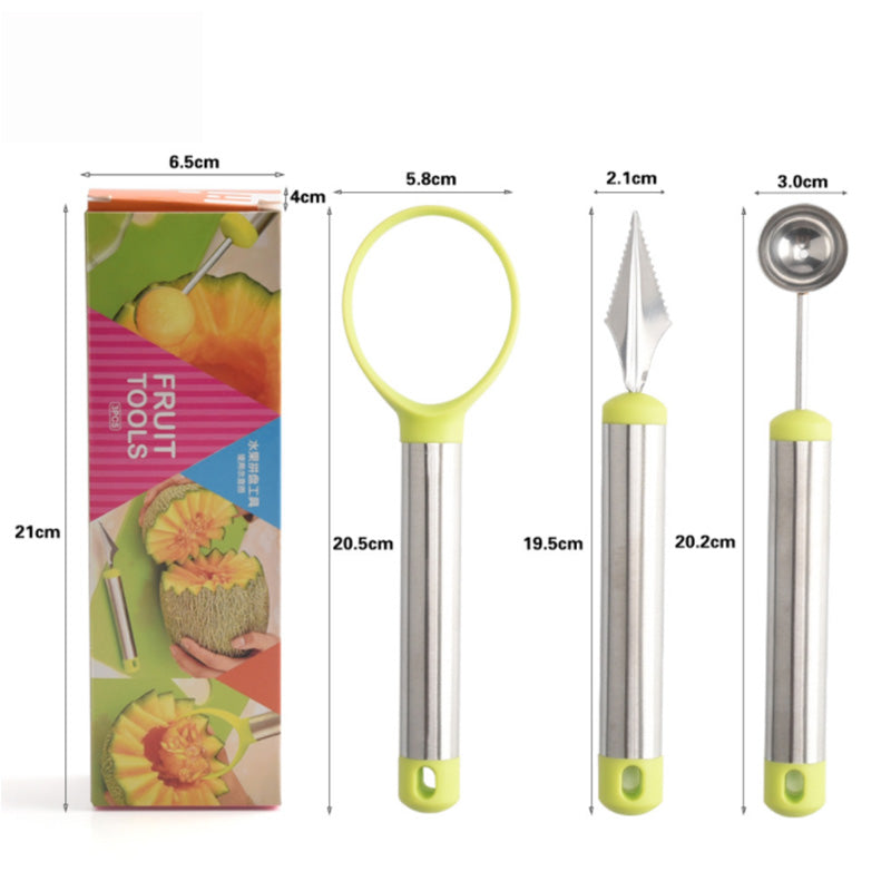 3 in 1 Fruit Scoop Tool Set