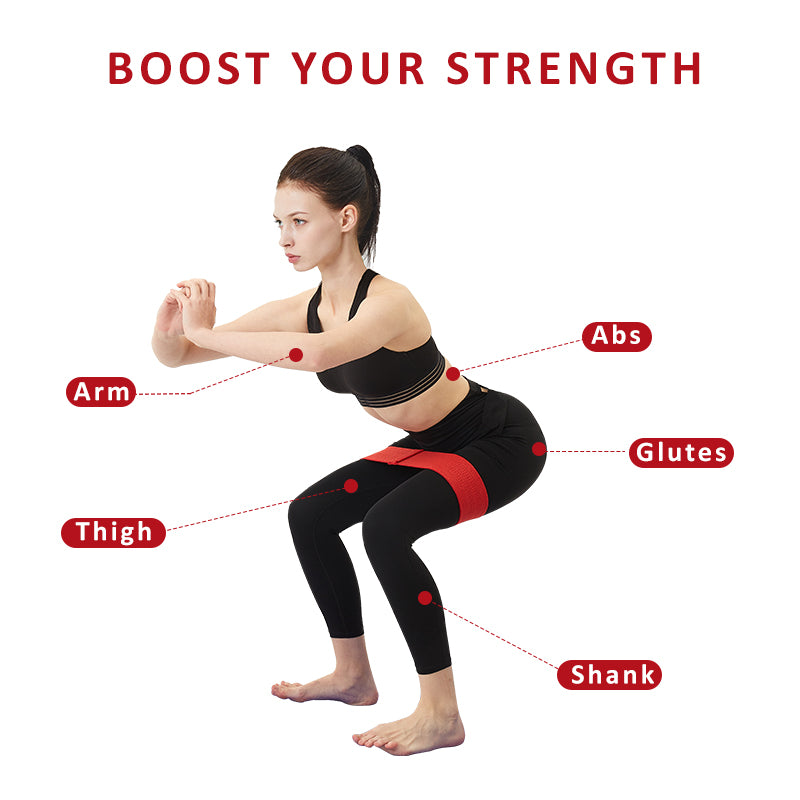 3pcs Hip Resistance Bands Set Style A (Same length, Different resistance value)
