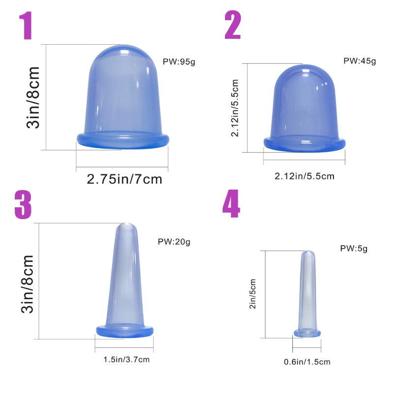 Anti Cellulite Vacuum Cups/Cupping Therapy Sets/Facial and Body Massage Cupping Set