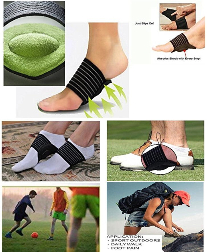 Cushioned Arch Supports /Orthopedic Shoe Cushion, Massager Sock Pads for Arch and Foot Support, Bunion Corrector Sandals