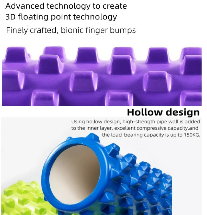 45cmx 14 cm Hollow Wolf Tooth Yoga Column / EVA Foam Roller