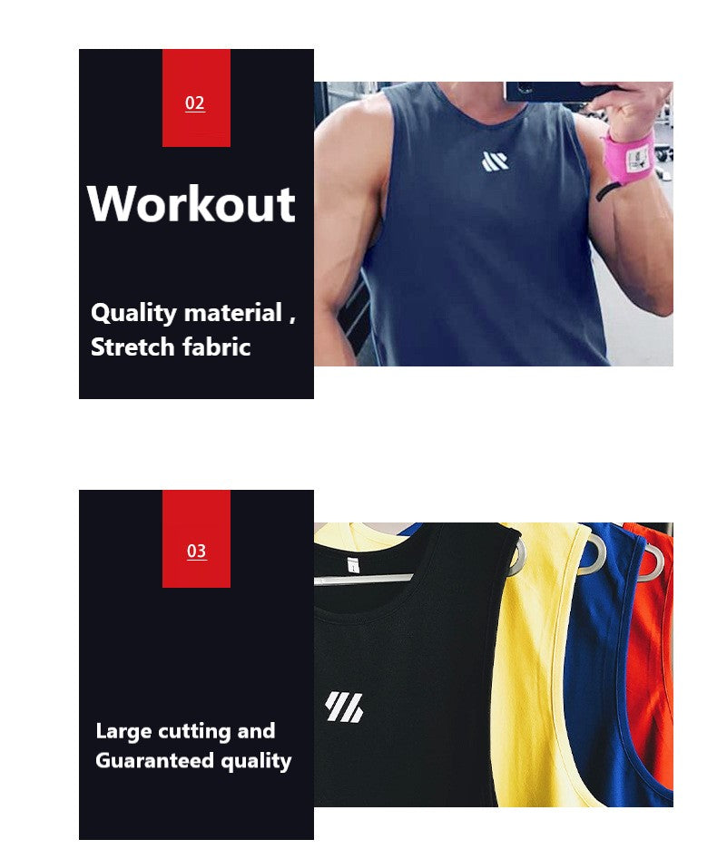 Quick Dry Men Singlet Sleeveless Gym Tank Top/ shirt