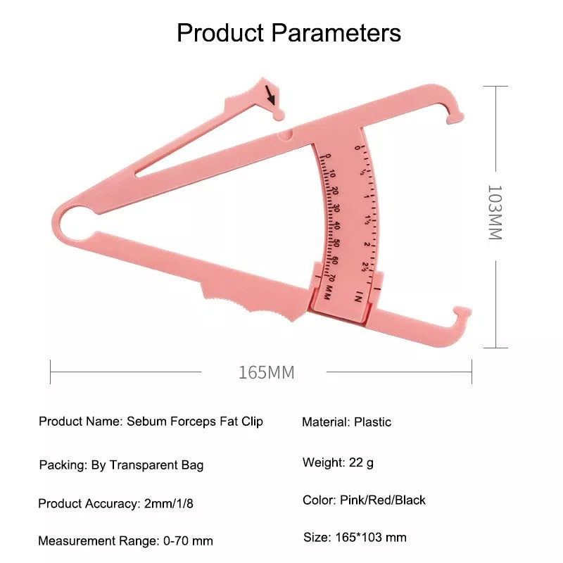 Body Fat Caliper for Body /Skinfold Calipers for Accurately Measuring BMI Skin Fold Fitness and Weight-Loss