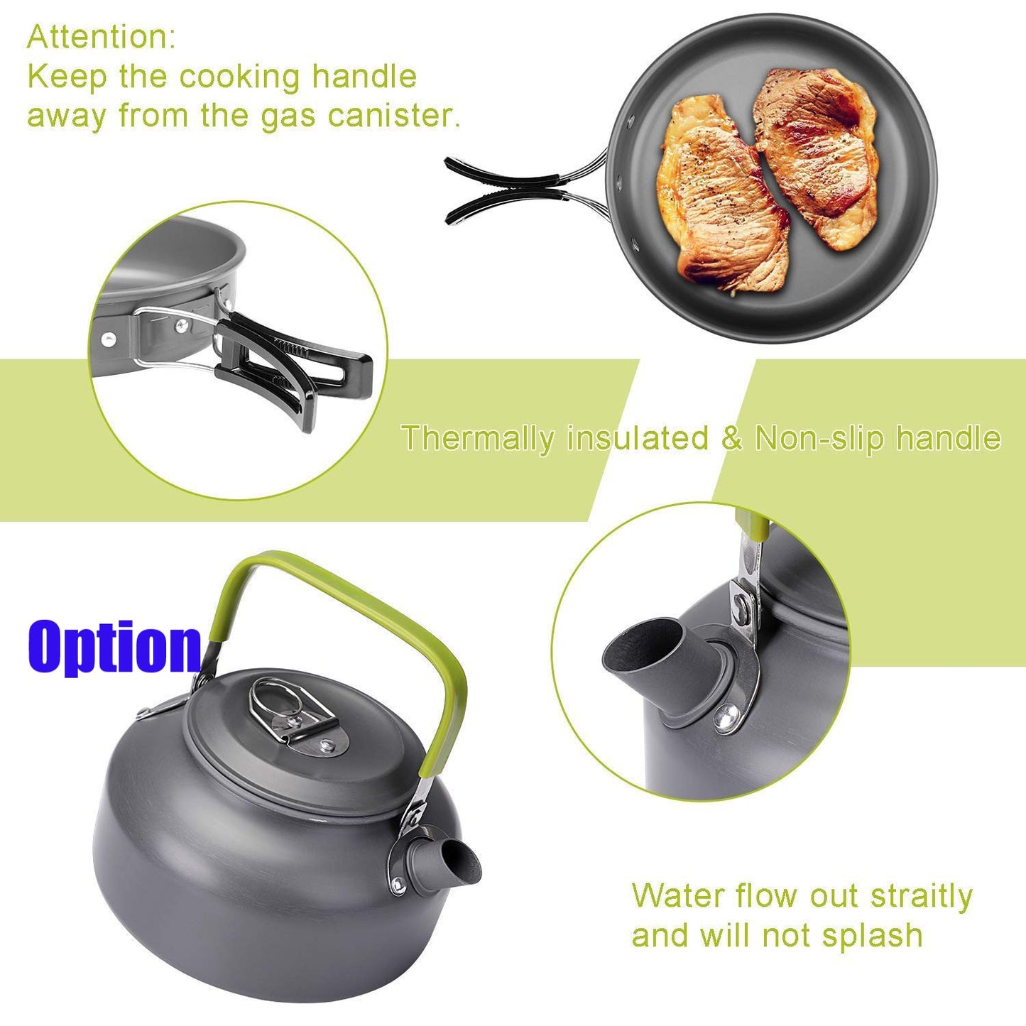 Camping Cookware Set for 2-3 person