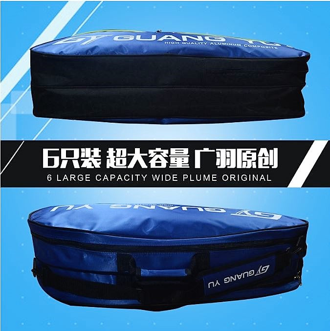 Waterproof Professional Badminton Racket Bag Large Capacity Single Shoulder Racket Equipment Bag 6 Racquet Bag Gym Fitness Sports Shoes Clothes Water Bottle Storage Bag/Badminton Bag/Gym Bag (First Place)