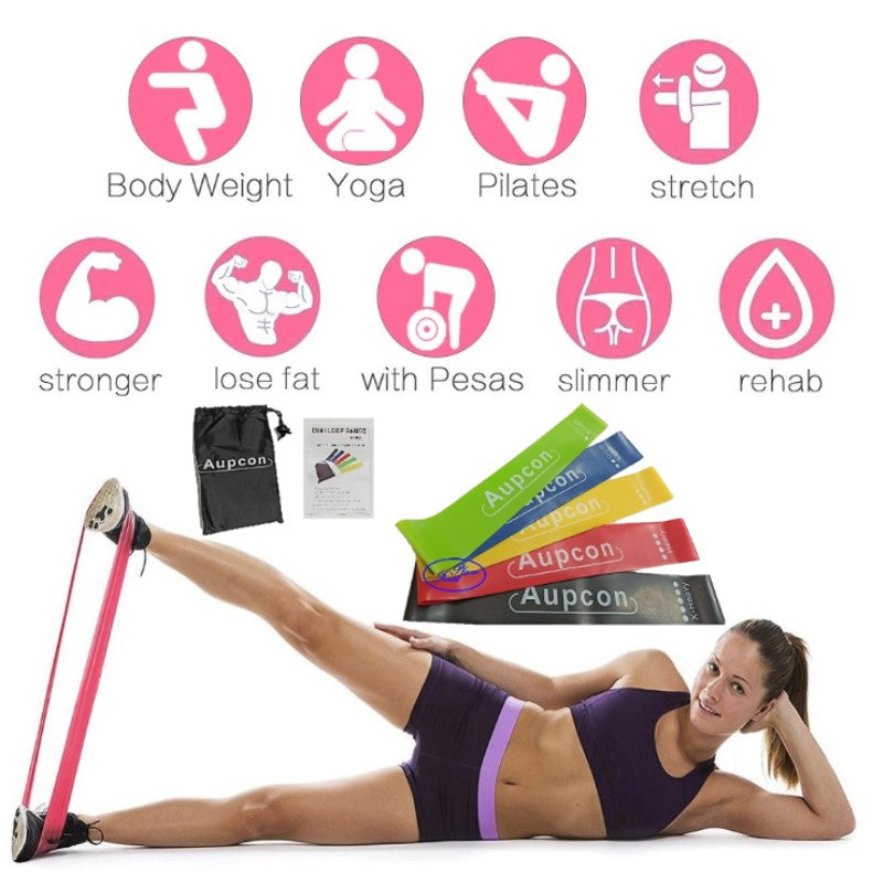 5pcs Aupcon Mini Resistance Loop Band Set