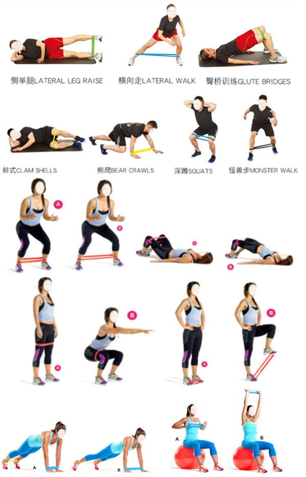 5pcs Aupcon Mini Resistance Loop Band Set