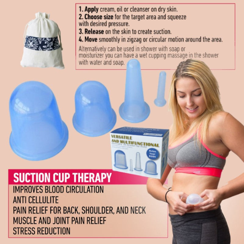 Anti Cellulite Vacuum Cups/Cupping Therapy Sets/Facial and Body Massage Cupping Set