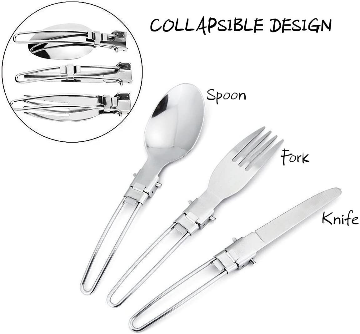 Picnic Outdoor Camping Tableware Set (Foldable 3 pieces set)