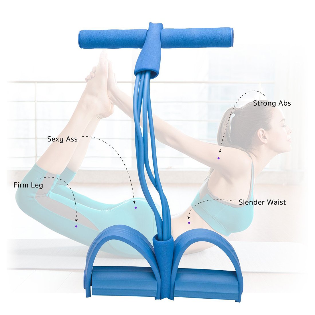 4-tube Sit-Up Pull Rope Pedal