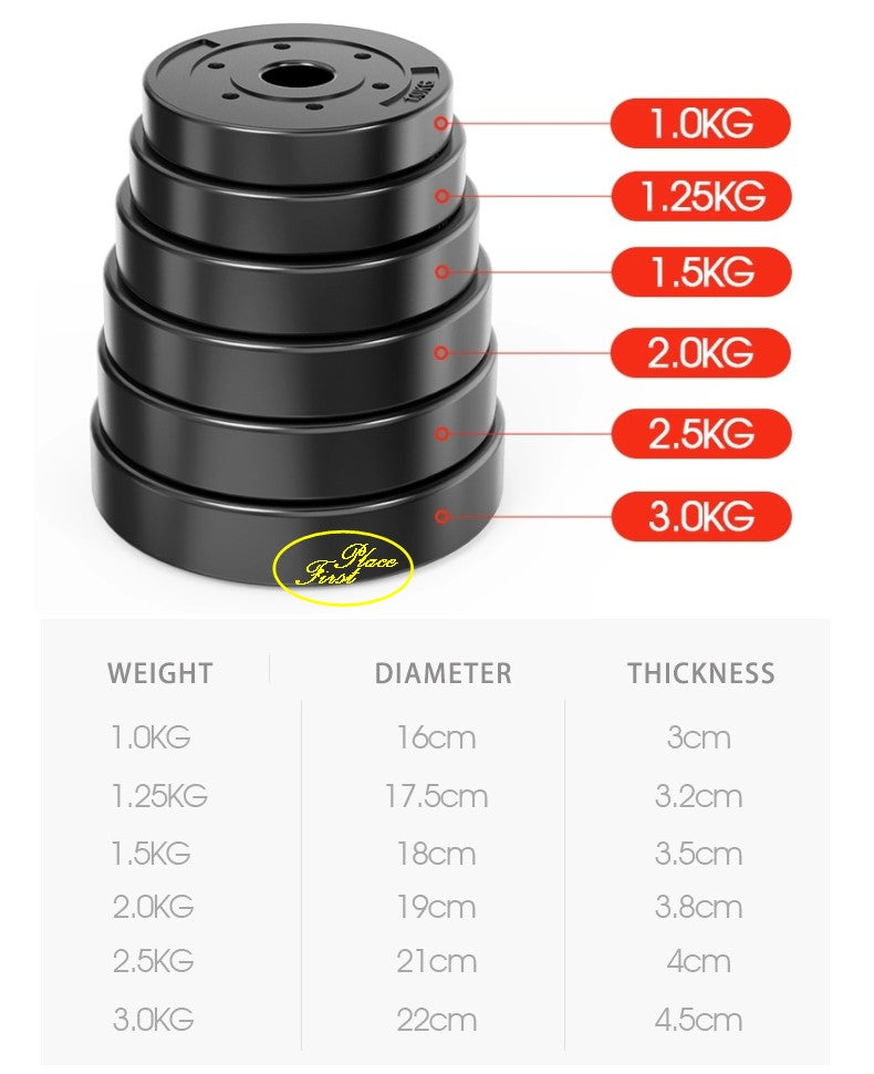 30kg Adjustable Dumbbell/Barbell Weight Set