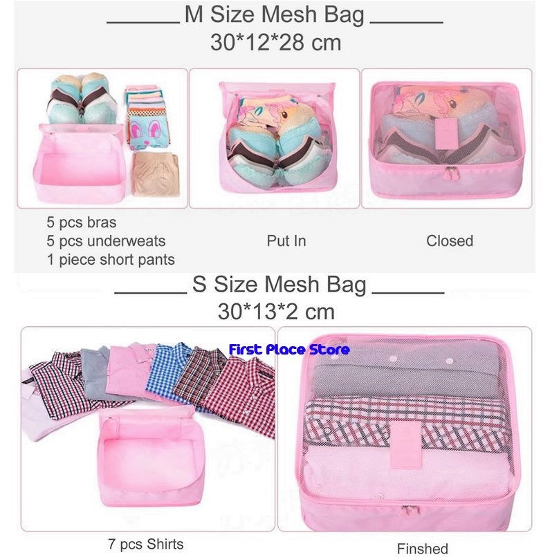 6 in 1 Travel Bags / Laundry Pouch