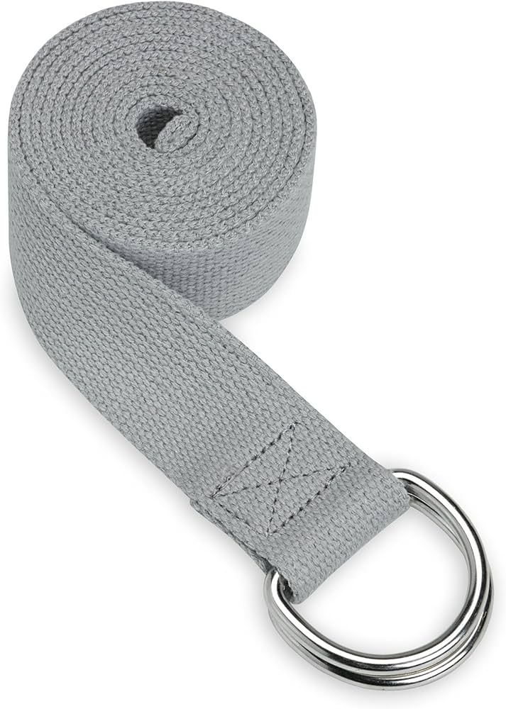 Yoga Strap / Stretch Belt with metal D Ring