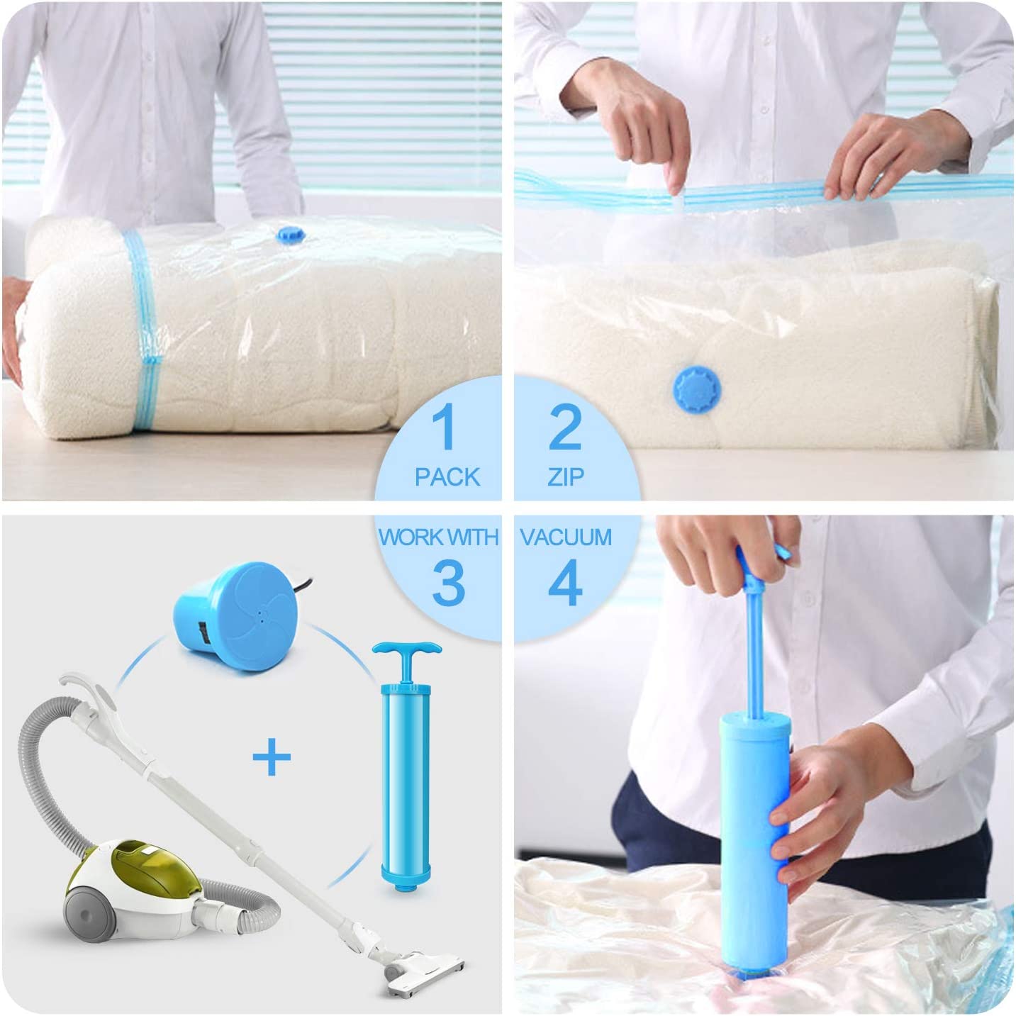 Vacuum Compression Storage Bag / Clothes/ Quilt Storage Bag Organizer /Save Space Home Organization