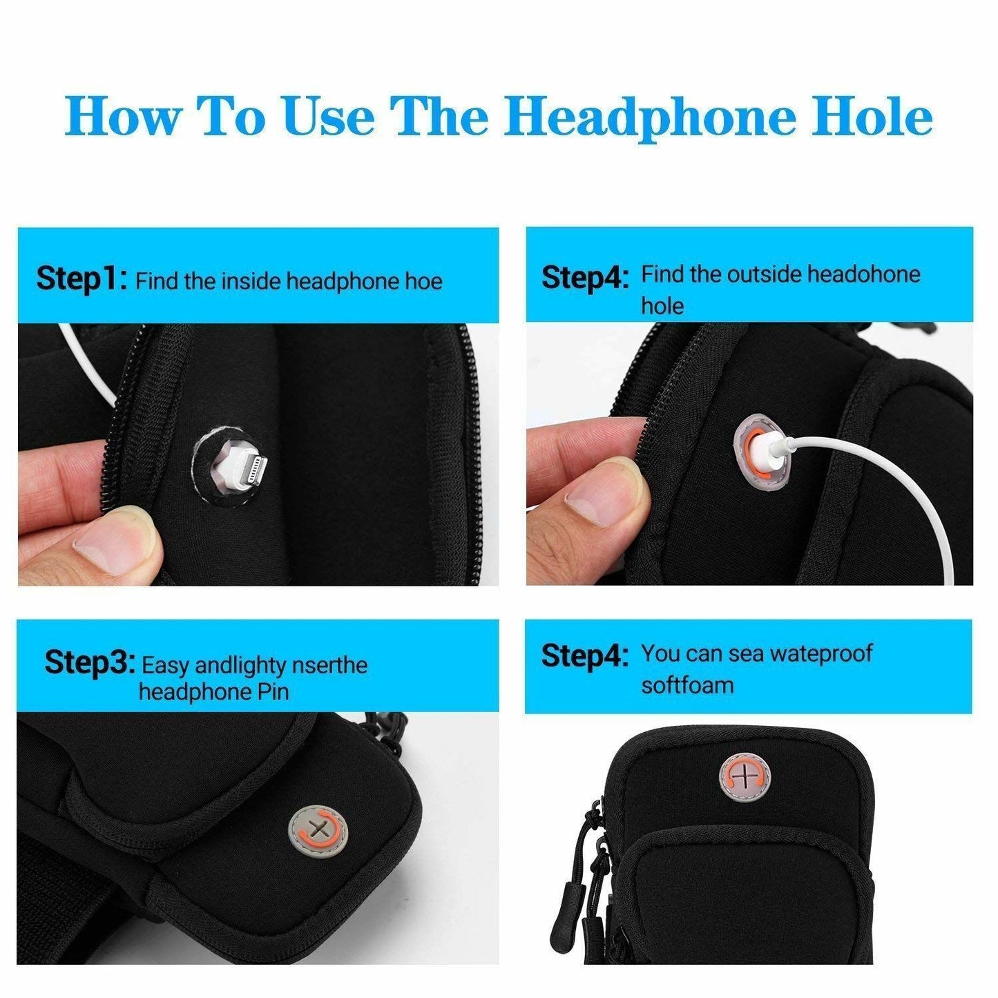 Sports Arm Band Mobile Phone Holder Bag Running Gym Armband Exercise