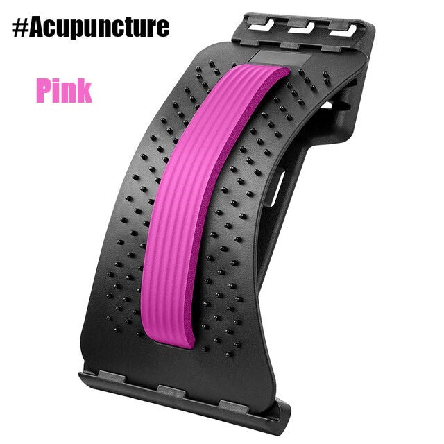 4 Levels Adjustable Back Stretcher with Magnetic Beads, Portable Back Stretcher, Lumbar Stretcher, Back Stretcher , Back Massage Support