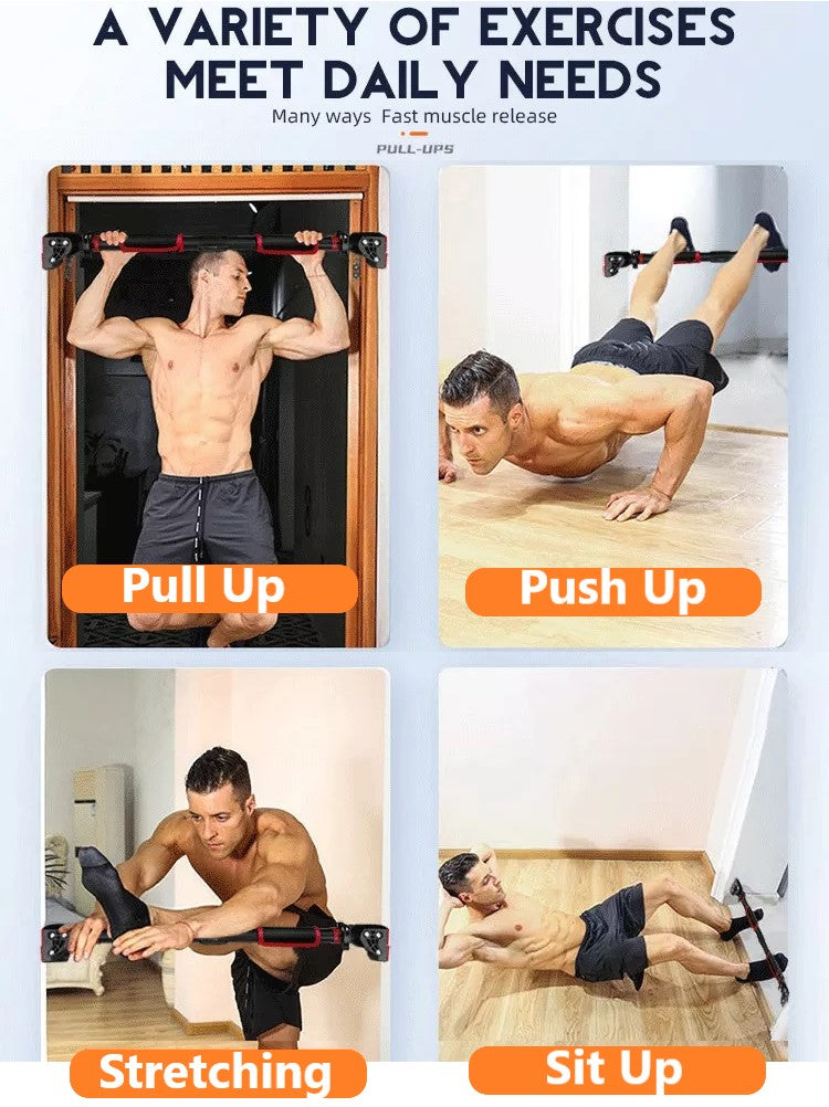 Adjustable Doorway Chin Up/Pull up Bar with Precision Level (Length 72-105 cm)
