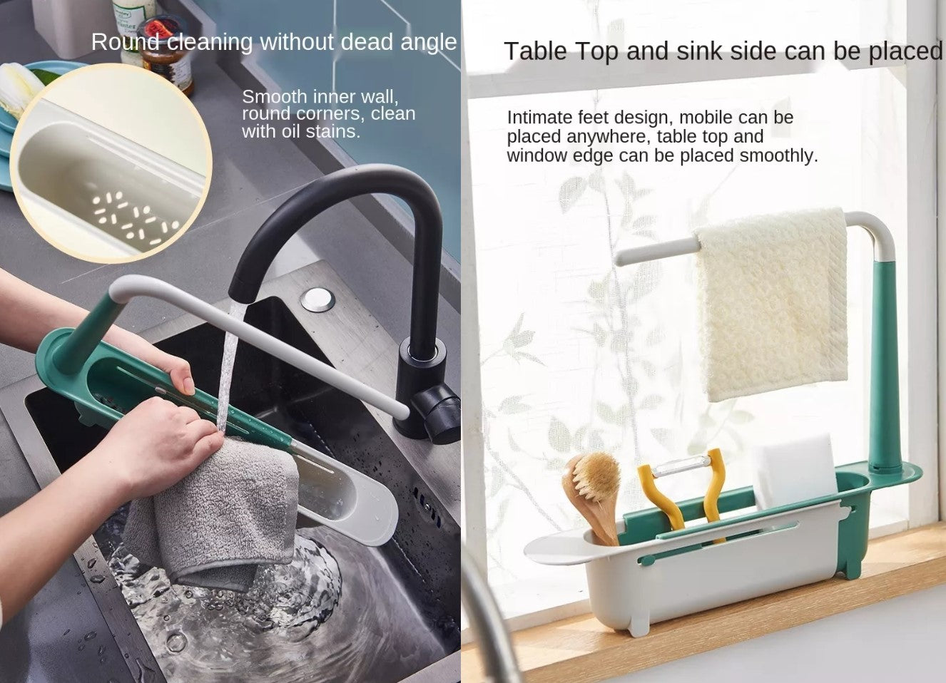 Adjustable Sponge Holder Sink Rack