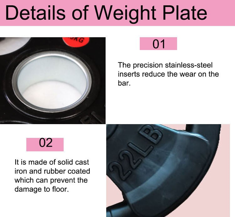 Rubber Coated Bumper Barbell Weight Plate for Weight Lifting Training