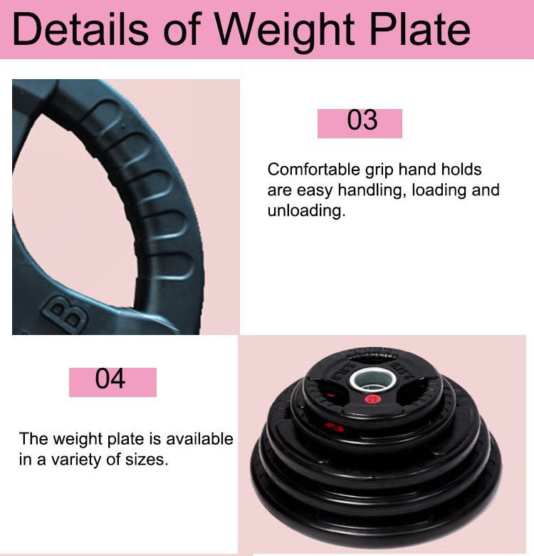 Rubber Coated Bumper Barbell Weight Plate for Weight Lifting Training