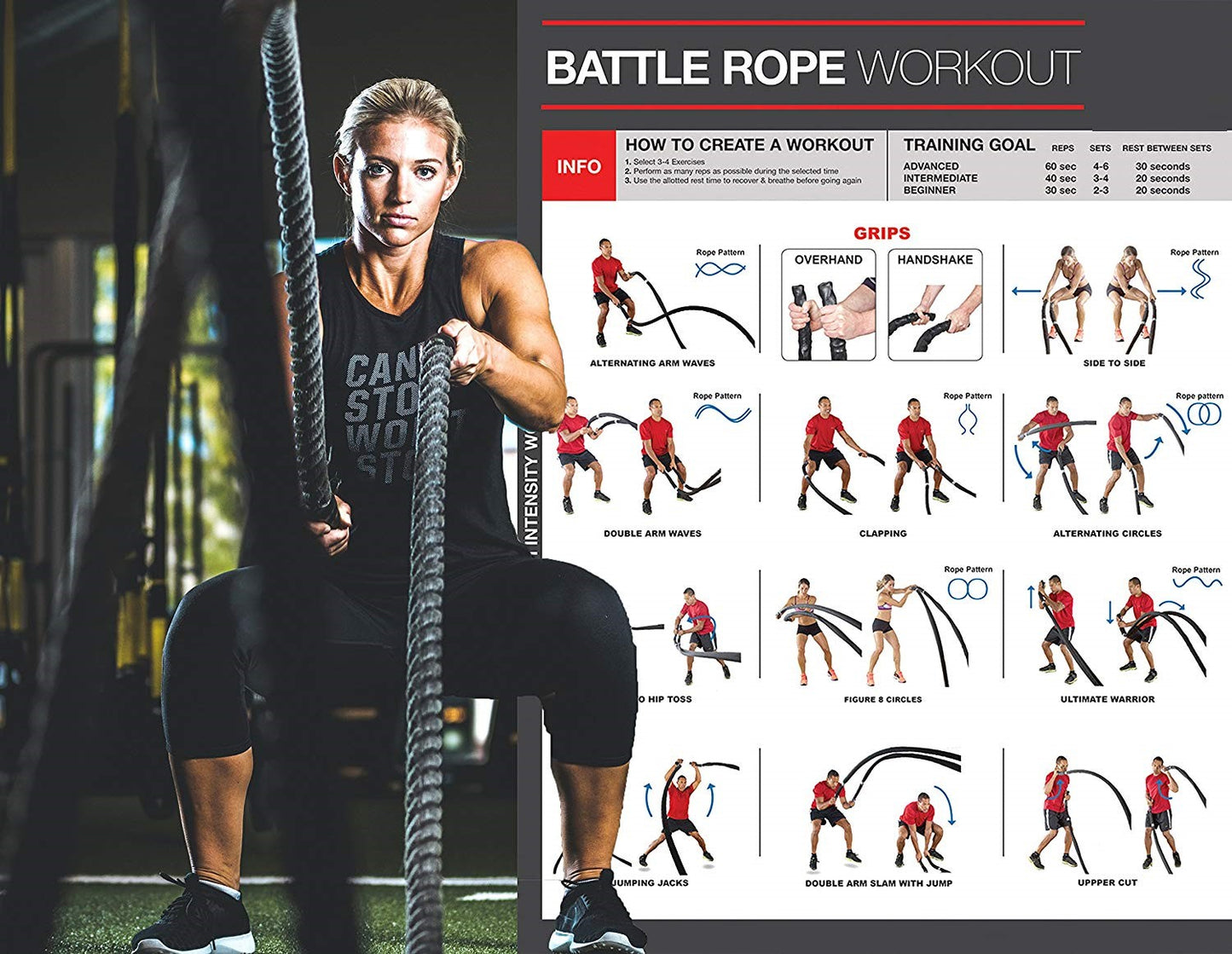 Heavy Battle Rope for CrossFit Exercise Training