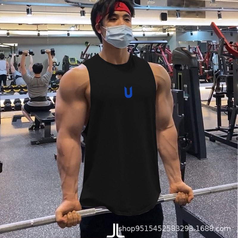 Men Singlet Sleeveless Quick Dry Elastic Tank Top