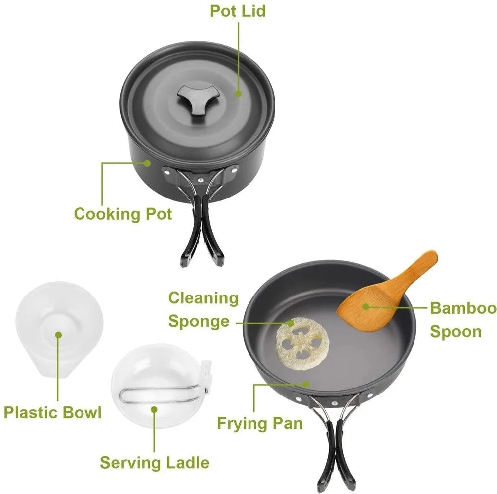 Camping Cookware Set for 2-3 person