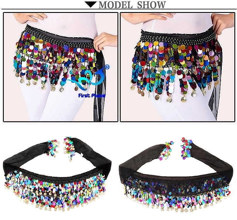 Colorful Party Hip Scarf/ Belly Dance