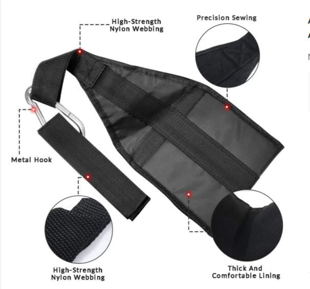 1 Pair Padded Suspender Muscle Exercise, Hanging Straps for Abdominal Muscle ,Reverse Pull, Arm and Back Workouts