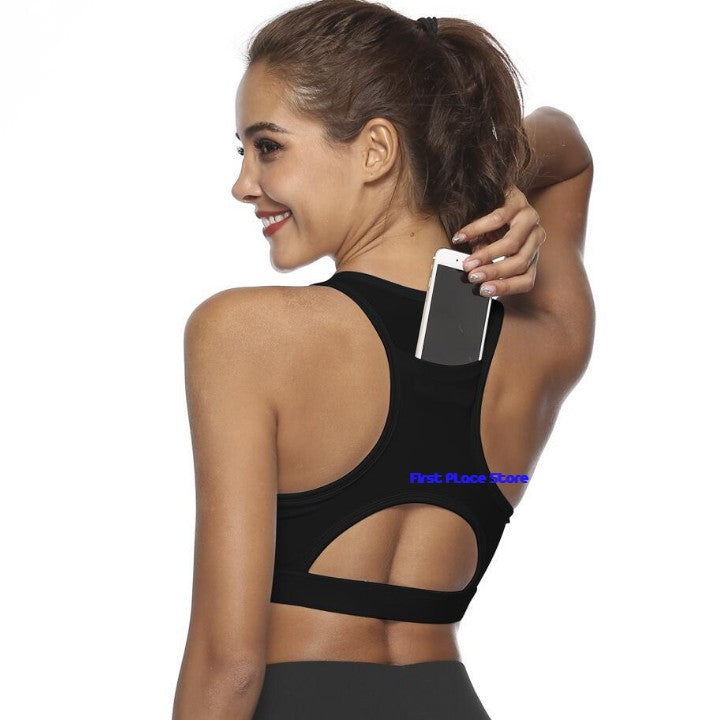 Women Sports/Fitness Bra with Phone Pocket