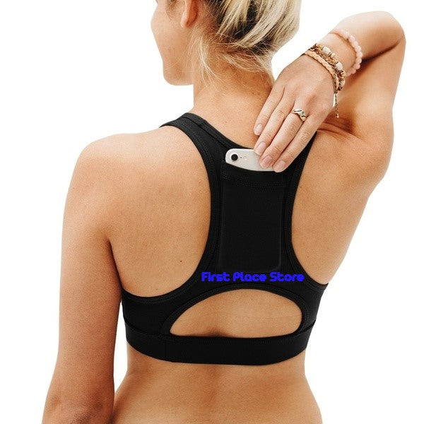 Women Sports/Fitness Bra with Phone Pocket
