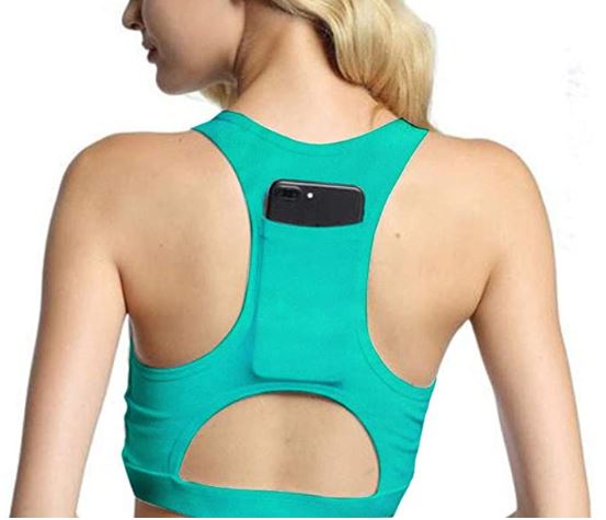 Women Sports/Fitness Bra with Phone Pocket