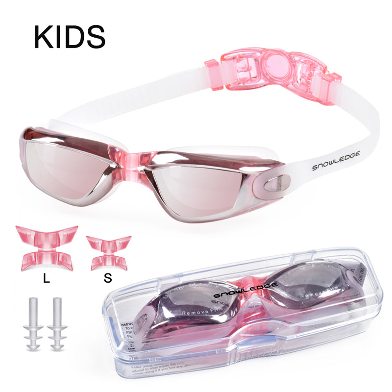 Snowledge Anti-fog UV Protection Children Swimming Goggle w/Earplugs and Nose Clips