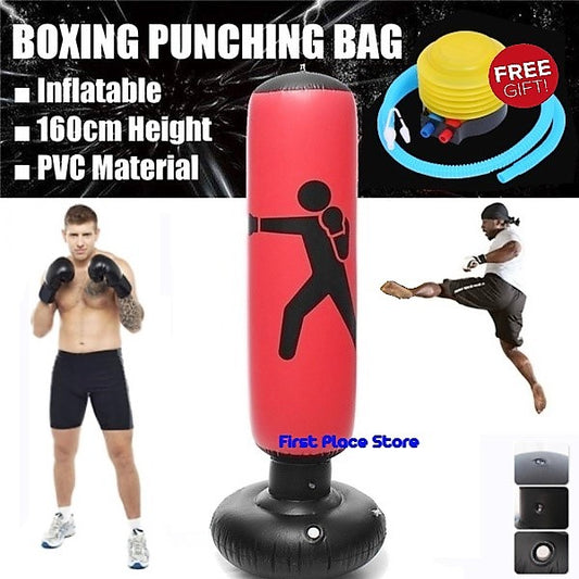 Punching Bag for Kids Adults, Punching Dummy, Inflatable Punching Bag for Training Karate, Taekwondo, Mma and Kickboxing