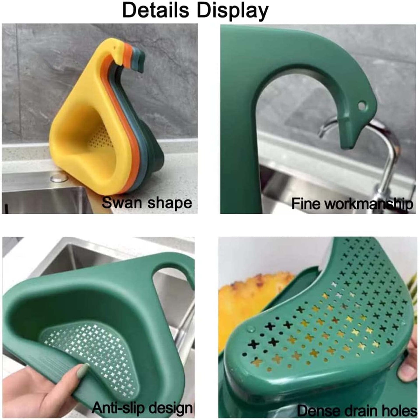 Kitchen Sink Basket Strainer/Sponge Holder