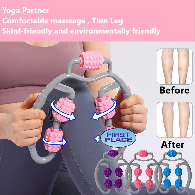 Trigger Point Roller Massager, 360° Muscle Roller Massager, Forearm Neck Arm Calves Leg Muscle Relaxation Massager Foam Roller Deep Massage Tool for Relieve Soreness, Stiffness & Tight Muscle