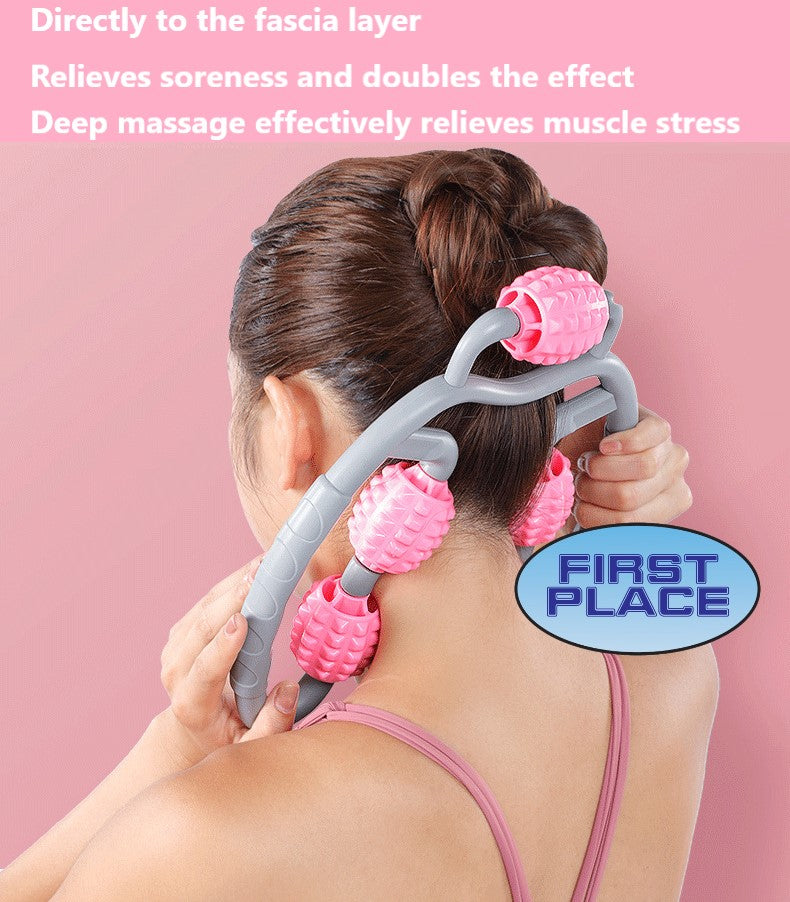 Trigger Point Roller Massager, 360° Muscle Roller Massager, Forearm Neck Arm Calves Leg Muscle Relaxation Massager Foam Roller Deep Massage Tool for Relieve Soreness, Stiffness & Tight Muscle