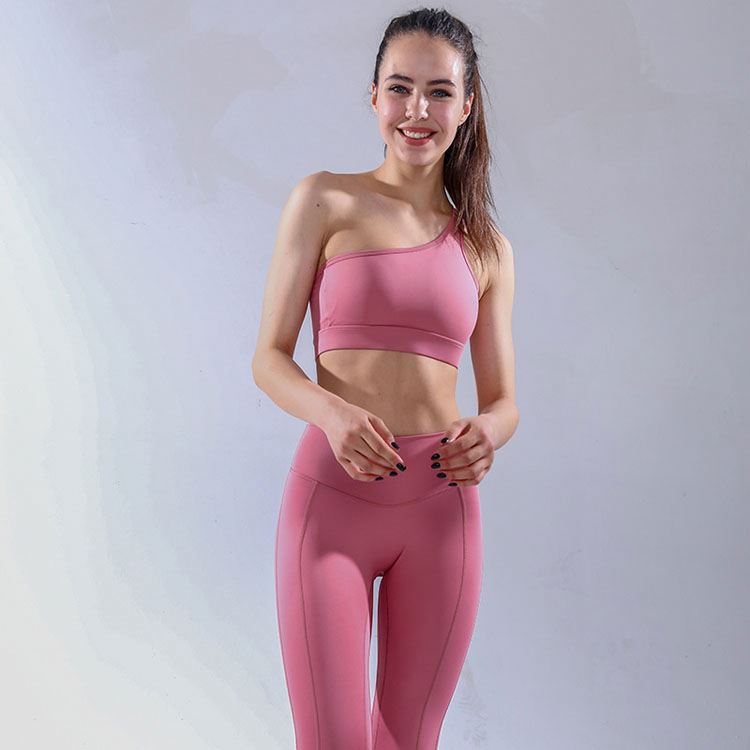 One shoulder Yoga/Sports bra and pants set