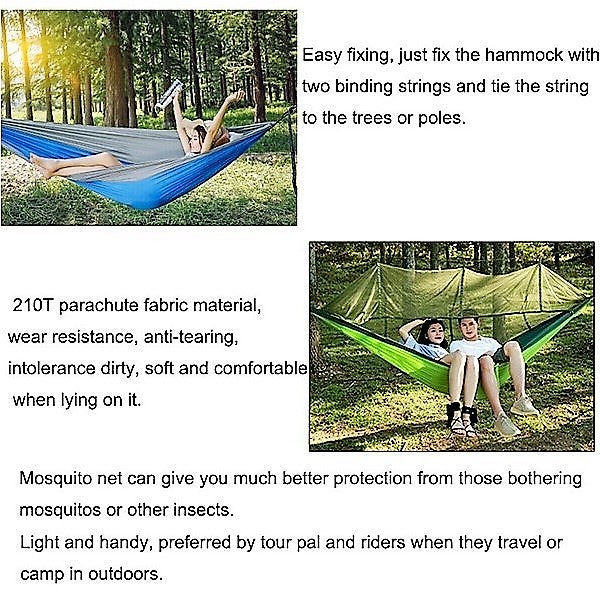 Ultra Light Outdoor Camping Hammock  With Mosquito Net